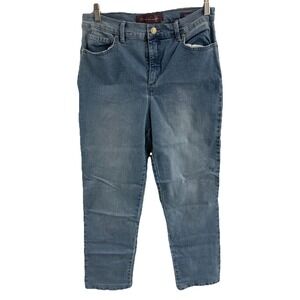 GLORIA VANDERBILT WOMENS JEANS SIZE 8 AVERAGE AMANDA‎ STRAIGHT LEG LIGHT WASH
